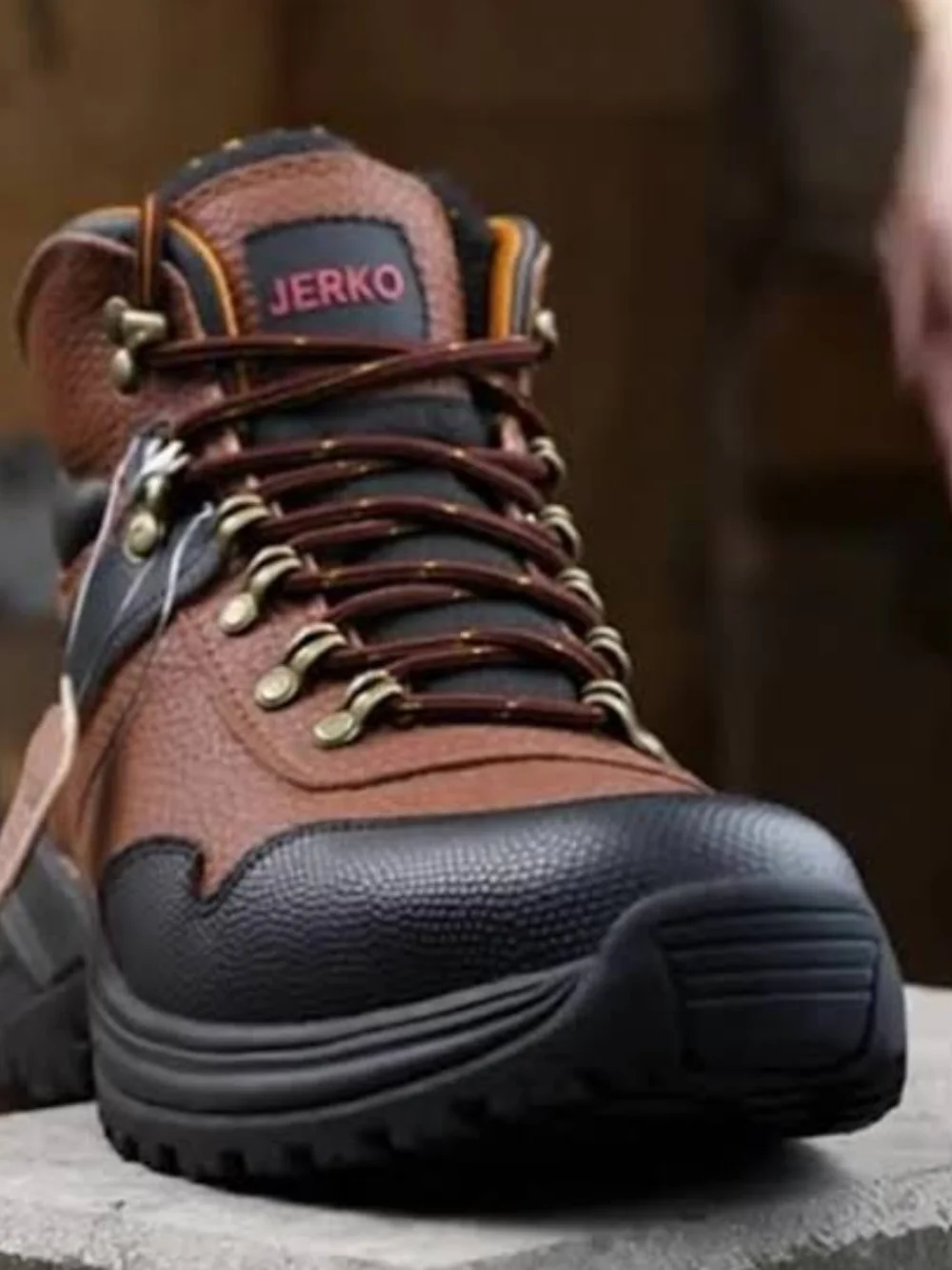 Brown Men's Waterproof Steel Toe Boots size 13
